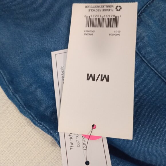 Jordache Romper Women's Denim Chambray Blue Summer Casual Preppy Size Medium - Picture 3 of 11